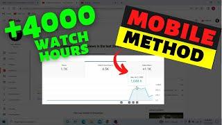 How To Get 4000 Watch Hours On Mobile | How To Complete 4000 hours Watch Time