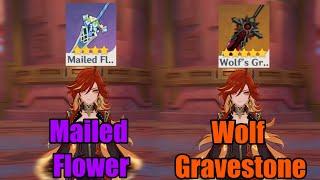 Mavuika R1 Wolf's Gravestone Vs R5 Mailed Fower || Genshin Impact