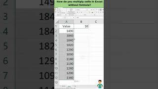 #how  to multiply value in excel without formula || Job Interview Questions #excelworld #excelcourse