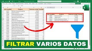 FILTRAR varios Datos a la Vez en Excel (Fácil y Rápido)