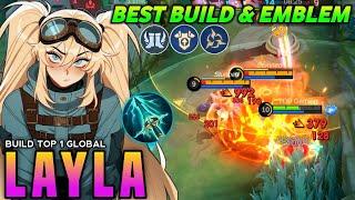 BEST LAYLA BUILD & EMBLEM FOR EASY WIN!!  BUILD TOP GLOBAL LAYLA 2025! - MLBB