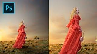 Photoshop Tutorial - Dramatic Sunset Photo Manipulation Effects