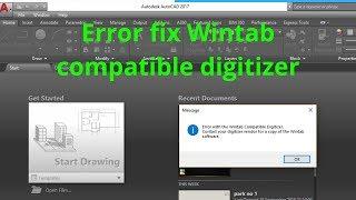 Wintab compatible digitizer error fixing in autocad