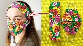 Headband Face Mask with added buttons. Save your ears How to Make Headband With Buttons Easy To Make