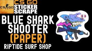 CSGO - Sticker | Blue Shark Shooter - Scrape - Counter Strike (CLEAN SCRAPE)