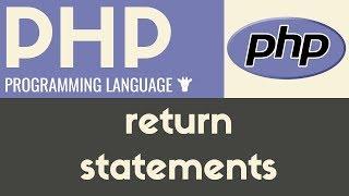 Return Statements | PHP | Tutorial 19