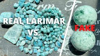 HOW TO SPOT FAKE LARIMAR! REAL LARIMAR FROM THE DOMINICA REPUBLIC VS FAKE GLASS LARIMAR!