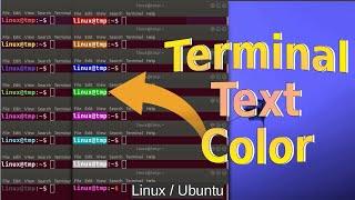 How to change Text color of Terminal in Ubuntu | Linux