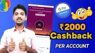 Google Pay Business Big Loot Offer 2023 || Earn ₹2000 Cashback From Google Pay Business Offer 