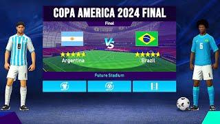 Argentina vs Brazil - Copa America 24 Final - Messi vs Neymar - Football League 25 Android Gameplay