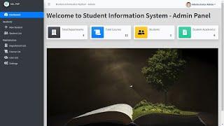 Student Information System in PHP MY SQL with source code