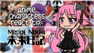 Anime Characters React To Each Other || S1E3: Mirai Nikki