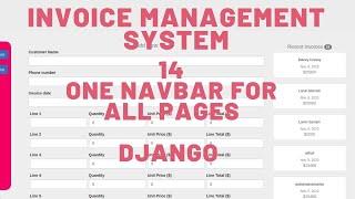 14 – How to include navbar in all pages HTML Django – INVOICE MANAGEMENT SYSTEM.