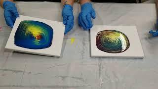 Teaching the Acrylic Pour Tree Ring Technique