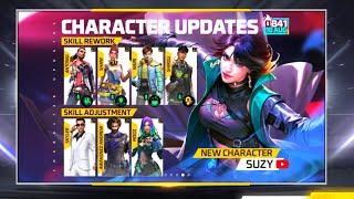 FREE FIRE CHARACTER ABILITY CHANGE | AFTER OB41 UPDATE CHARACTER ABILITY CHANGE | NEW ABILITY |