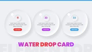 Elementor Water Drop Card Hover Effect | WordPress Elementor Pro Tutorial | Elementor Tips & Tricks