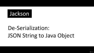 Serialize and Deserialize JSON using Jackson - English - Creative Commons