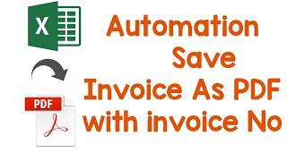 Auto save invoice as PDF//VBA button for auto save invoice as PDF//export excel to pdf automatically