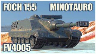 Foch 155, Minotauro & FV4005 • WoT Blitz Gameplay