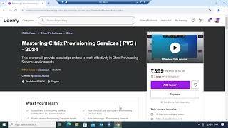 Course Launch- Mastering Citrix Provisioning Services | Udemy |