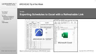 Exporting Schedules to Excel with a Refreshable Link