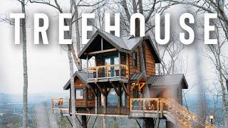 TREEHOUSE AIRBNB FULL TOUR! | Sanctuary Treehouse Cabin With Insane Views!