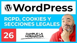 RGPD, Cookies y Secciones Legales - CURSO de WordPress #26 - Tutorial en Español