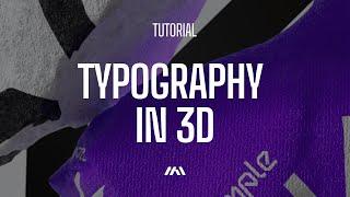 Typography animation in 3D | AE - Cinema 4D - Redshift |