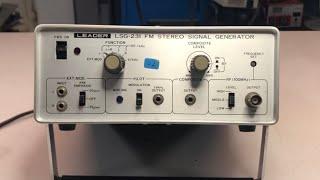 Leader LSG-231 FM Stereo Generator Adjustments and test