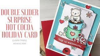 Lawn Fawn Double Slider Surprise Holiday Hot Cocoa Card