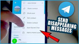 How to Send Disappearing messages on Telegram