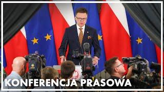 Konferencja prasowa marszałka Sejmu Szymona Hołowni