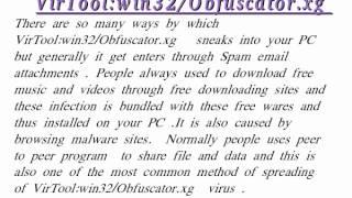 VirTool:win32/Obfuscator.xg | Uninstall VirTool:win32/Obfuscator.xg