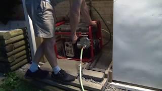 Starting generator on natural gas