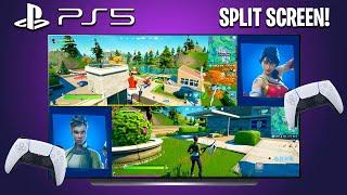 How to Split Screen in Fortnite on PS5! (NEW EASY METHOD)