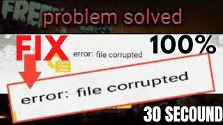 error file corrupted retry in free fire : free fire file corrupted problemfree fire not openng today