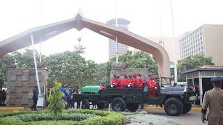 The significance of a special military gun carriage that ferried late President Kibaki to parliament