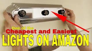 How to install easiest bathroom vanity light on Amazon.