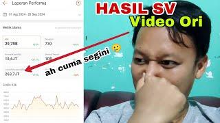 Hasil SV Video Ori, Ah cuma segini 