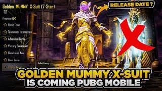 OMG  Finally Golden Mummy X-Suit Is Coming | Release Date | Golden Pharaoh Vs Golden Mummy | Pubgm