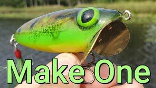 How to Make a Wooden Jitterbug Lure, All hand made.  #luremaking #fishinglures