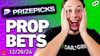 TOP PRIZEPICKS NBA, NFL, CBB & NHL PLAYER PROPS for TODAY 12/20 | Sports Betting (LIVE)