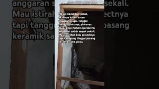 Kusen pintu sudah terpasang, pakai kayu bengkere bekas semua  #tipsbangunrumah #rumahkos