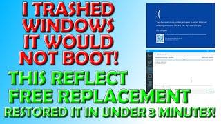 I Trashed Windows, it Wouldn't Boot - Could This Reflect Replacement Restore Windows Back To Health?