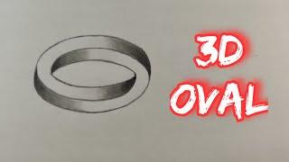 How To Draw a Simple Optical illusion : The Impossible Oval : Narrated