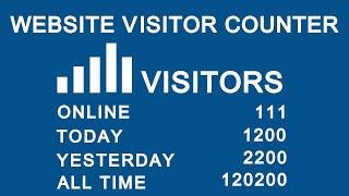 How To Add Website Visitors Counter Statistics on Your Website