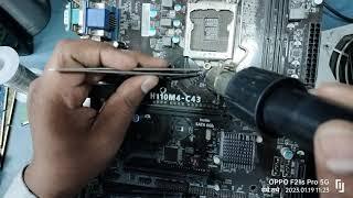 No display problem acer H110M4-C43 motherboard debug card 0000 reset not present repair