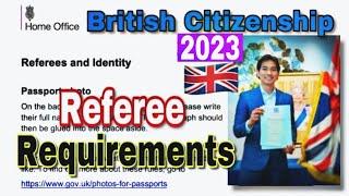 TIPS for Referee Form 2023 British Citizenship