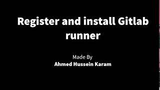 Register and install a Gitlab runner on windows