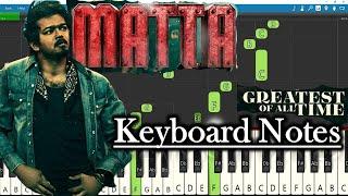 Matta Song Keyboard Notes | Yuvan Shankar Raja | Thalapathy Vijay | The GOAT